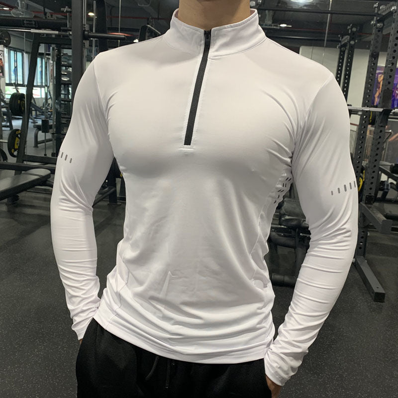 Half Zipper Long Sleeve Men Running Vest - Fit Nexus